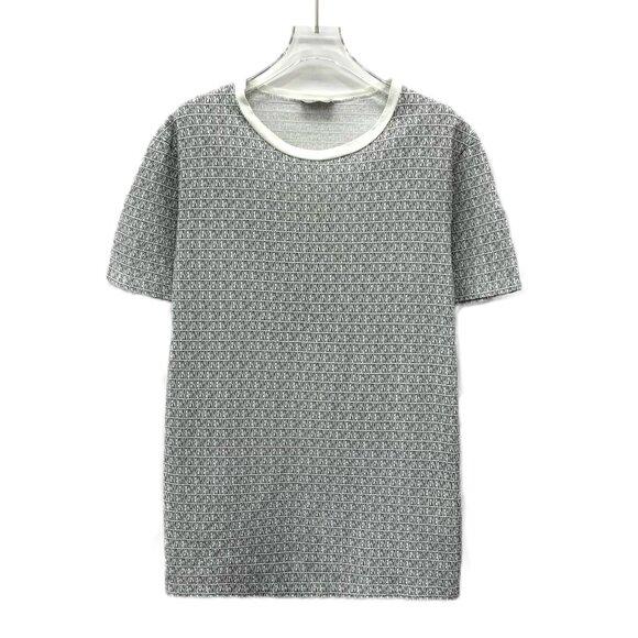 CM0272 Dior Grey Lettering Printed Cotton Crew Neck Short Sleeve T-Shirt Size M